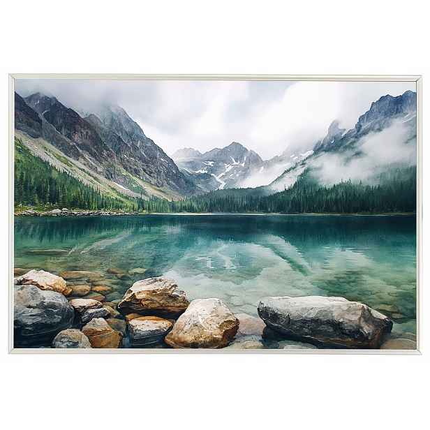 Plakát Rámeček Hliníkový Hory Jezero Tyrkysová Voda Tatry Mlha 60x40