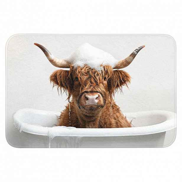 OnlyWow WC PŘEDLOŽKA Scottish Highlander - Koupel - Kráva - Zvířata - Pěna 90x60 cm