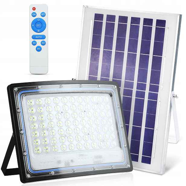 Solární Led Halogenový Reflektorová Lampa S Pvc Solárním Panelem