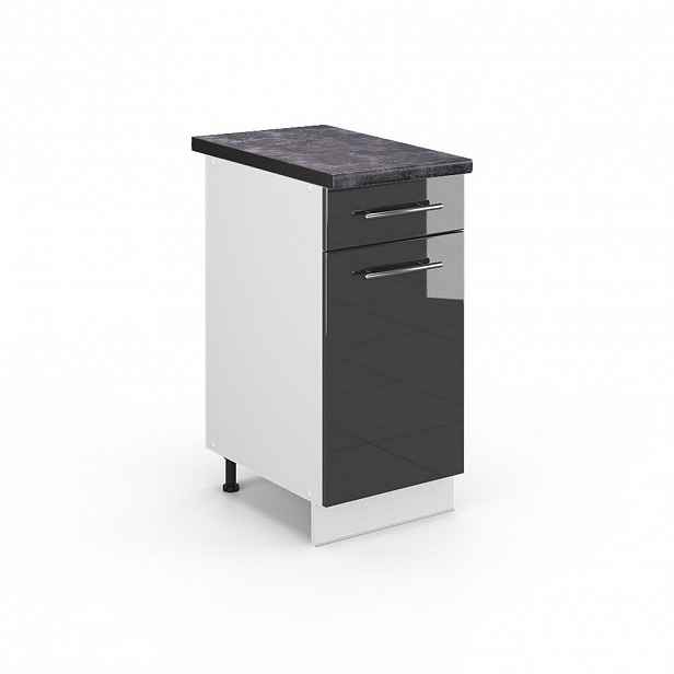 Vicco SPODNÍ SKŘÍŇKA KUCHYŇSKÉ LINKY Fame-Line Antracitový vysoký lesk 40 cm , PD Antracit