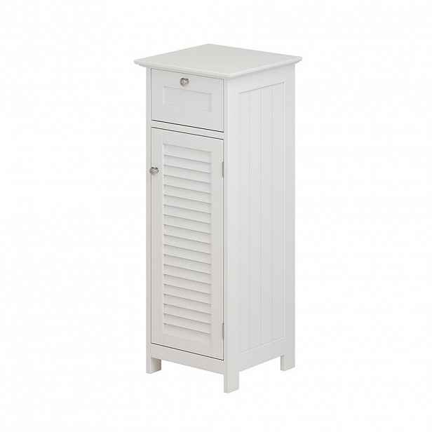 Vicco STŘEDNÍ SKŘÍŇKA Riad Bílá 32 x 87 cm s dvířky a zásuvkou