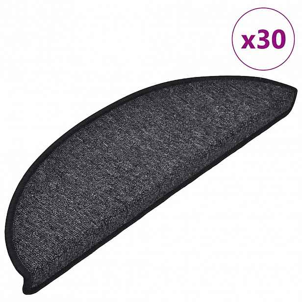 vidaXL Samolepicí schodové rohože 30 ks 56 x 17 x 3 cm Non-Slip