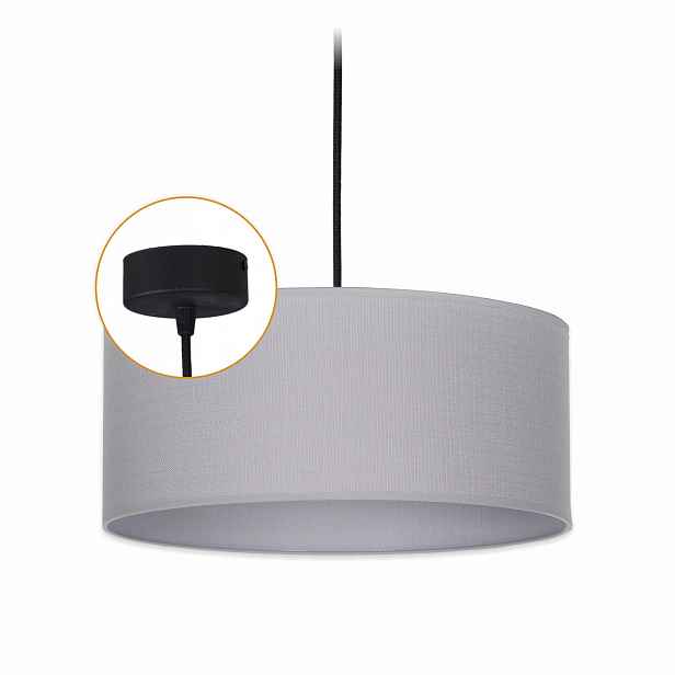 Závěsná lampa Abażur Šedá 35 cm 1 x E27 Lustr stropní svítidlo s krytem