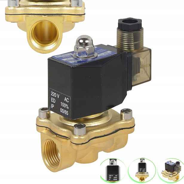 1/2" Elektromagnetický Ventil Mosaz Nc 0-10MPA 220V