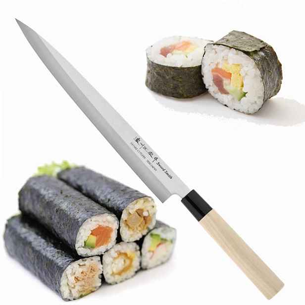 Satake nůž S/d 420J2 Levostranný japonský Nůž Sashimi Yanagiba na sushi 27 cm