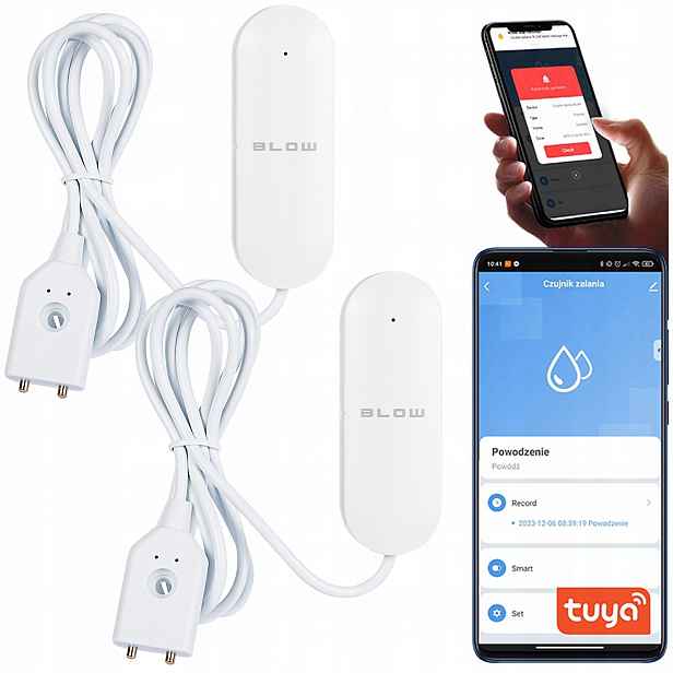2x Senzor Zaplavení Senzoru Úniku Vody Smart WiFi Tuya Smart Life
