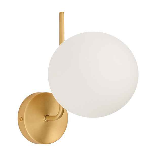 Bílé/ve zlaté barvě kovové nástěnné svítidlo ø 15 cm Brisia – Kave Home