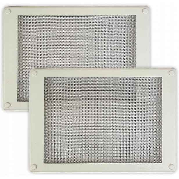 Ventilační mřížka proti hlodavcům 254 mm x 180 mm – Sada 6 Kusů bílá
