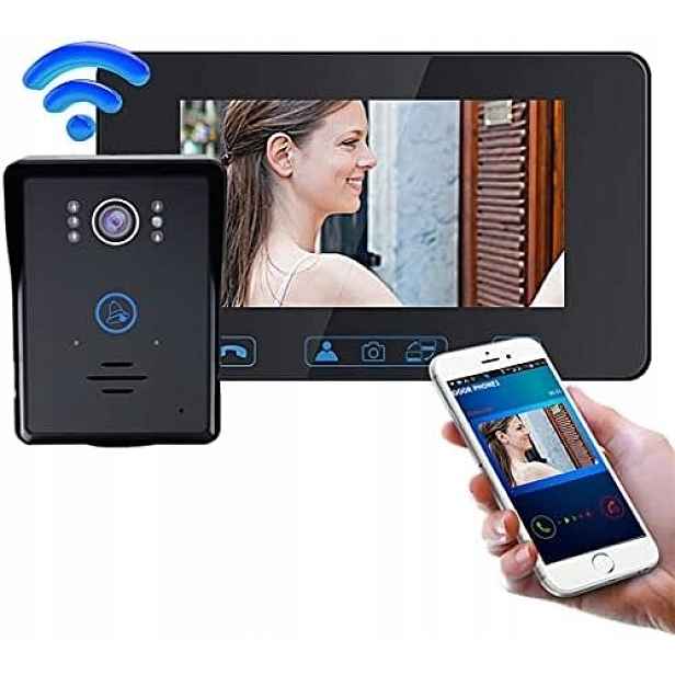 Wi-fi Videotelefon S 7PALCOVÝM Dotykovým Displejem, Venkovní Kamera 720P