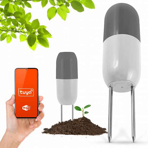 Bezdrátový senzor, sonda teploty, vlhkosti půdy Smart WiFi Tuya