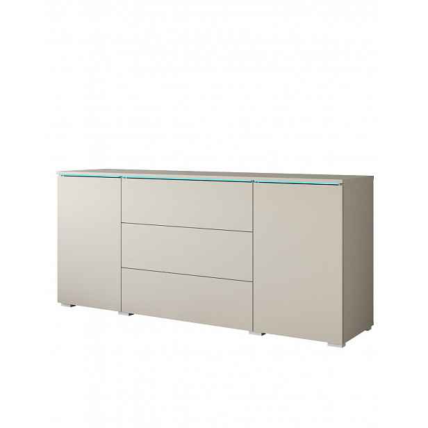 Komoda s LED osvětlením Vera kašmír, 150 cm