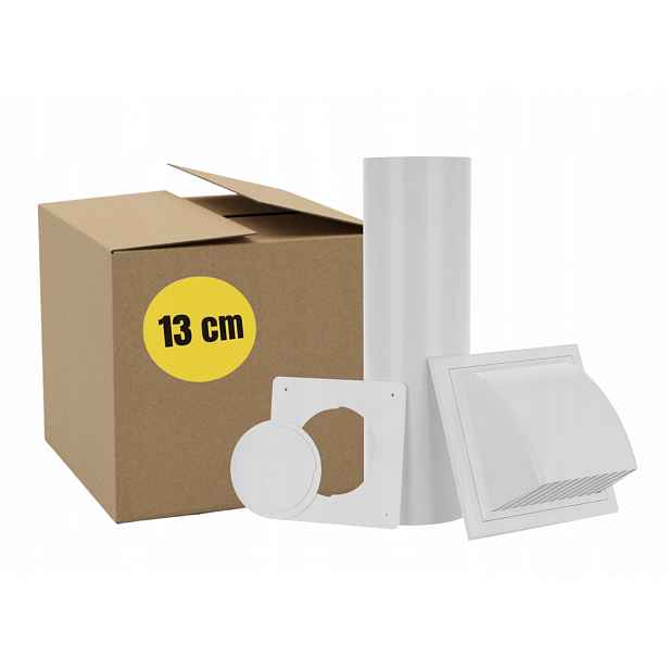Průchodka pro vyvedení trubky přenosného klimatizátoru Set 13 cm