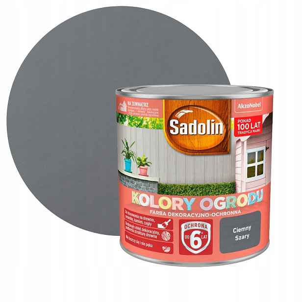 Sadolin Barvy Zahrady Tmavě šedá 2,5L Barva Na Dřevo