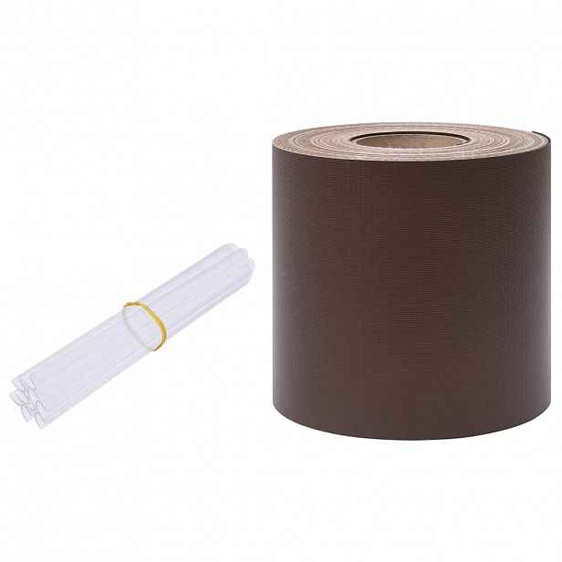 vidaXL Zabezpečovací páska PVC 70x0,19 m hnědá