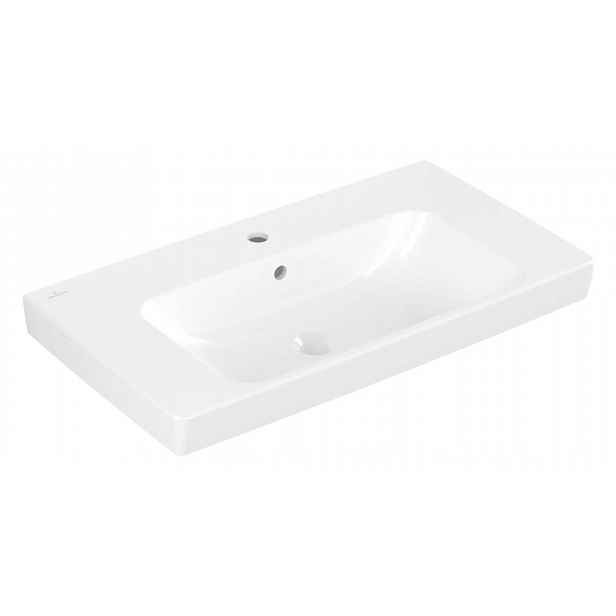 Villeroy & Boch Architectura - Umyvadlo 80x45 cm, s přepadem, otvor pro baterii, alpská bílá 4A878001