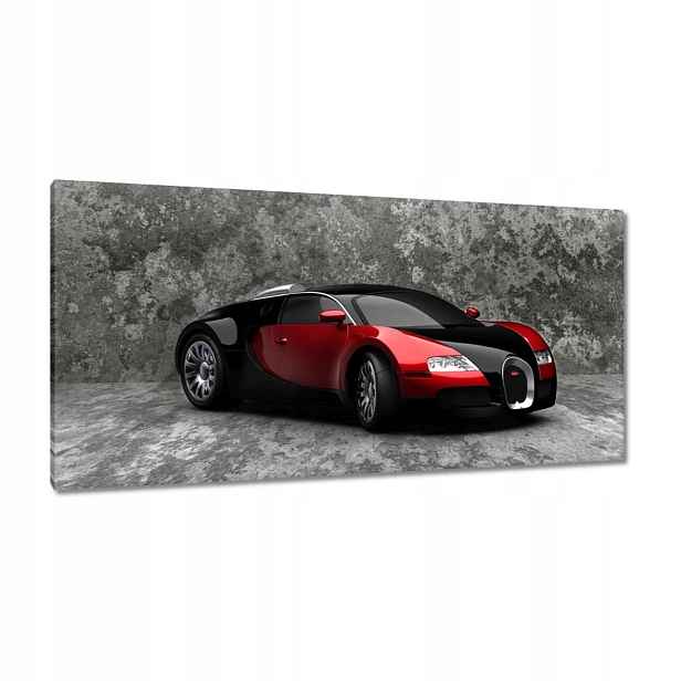 Obrazy 115x55 Bugatti Veyron Červená