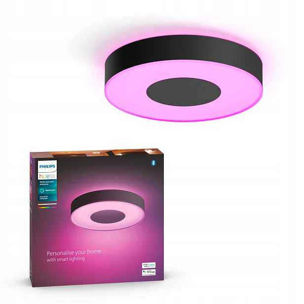 Stropní Svítidlo kulatý Philips Hue 38,1 x 8,4 cm černý