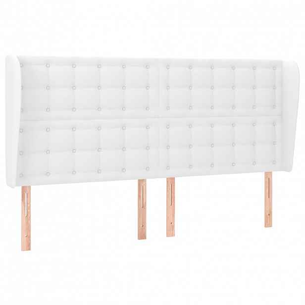 vidaXL Čelo postele typu ušák bílá 163x23x118/128 cm umělá kůže