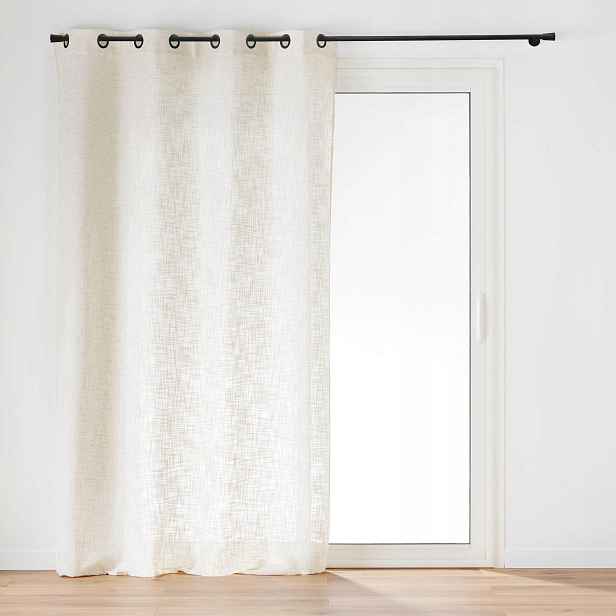Závěs Na Průchodkách S Lněným Efektem 140 x 260 CM Béžová Elegantní