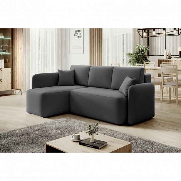 MID.YOU ROHOVÁ SEDAČKA, textil, šedá