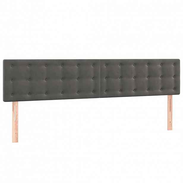 vidaXL Čela postele tmavě šedá 200x5x78/88 cm samet