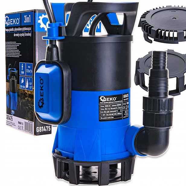 Čerpadlo s plovákem 550W 3v1 pro čistou a špinavou vodu Geko