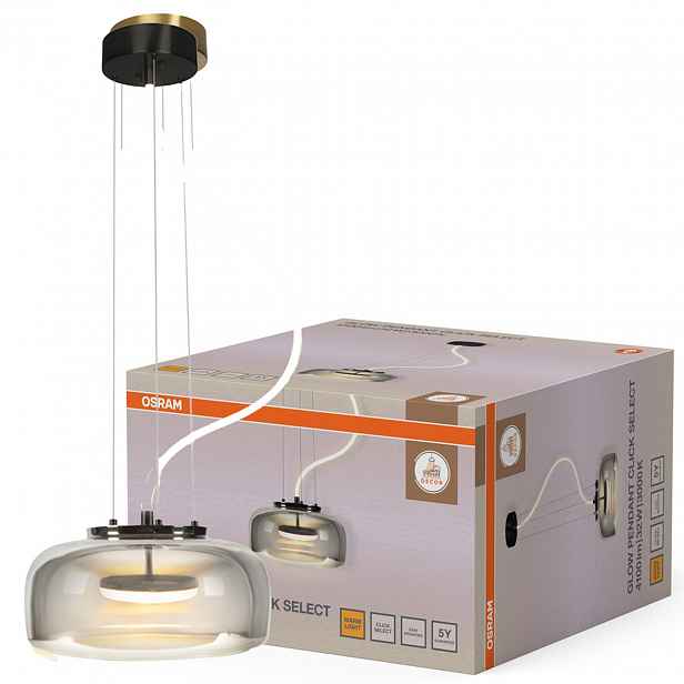 Závěsná stropní lampa 32W 2500lm 3000K Teplá černá Šedá Decor Osram