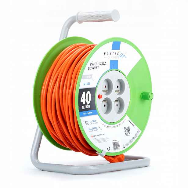 Prodlužovací Kabel Bubnový 40 m 3x1,5 Na Bubnu 3680 W IP20