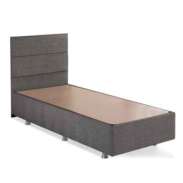Rám jednolůžkové postele s čelem Silver - Grey (90 x 190)