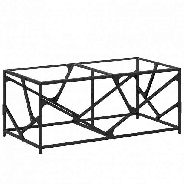 vidaXL Konferenční stolek průhledná skleněná deska 98,5x50x41 cm ocel