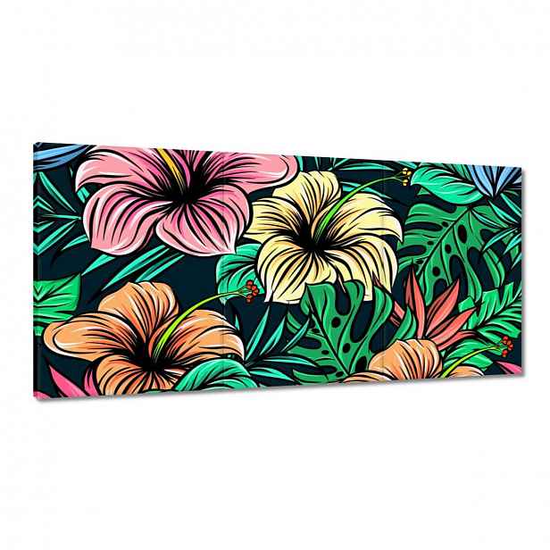 Obrazy 120x60 Monstera Zelený list