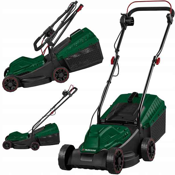 Parkside elektrická sekačka 1200 W 30 cm 30 L 3-stupňová regulace