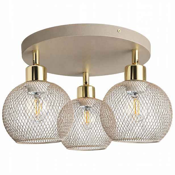 Stropní Svítidlo Stropní Svítidlo Lustr 3xE27 Béžová Kašmír Loft Edison do pokoje