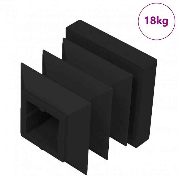 vidaXL Koncové zátky 10909 ks Černá 15 x 15 x 15 mm PP