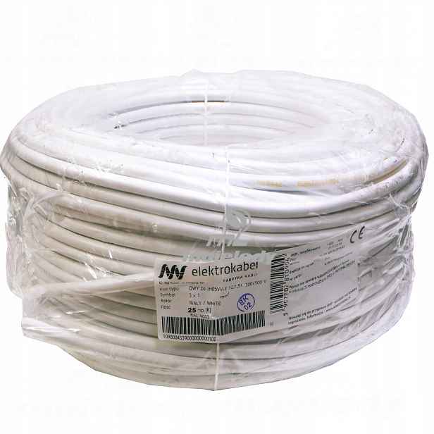 Kabel Owy 3x1 Lanko Cu 25 m kulatý měděný dílenský
