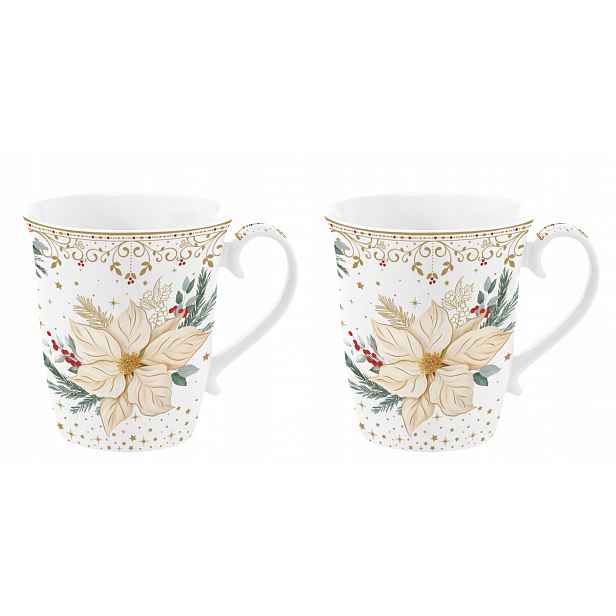 Sada hrnků 2 ks Porcelánový hrnek 275 ml Vánoční Easy Life