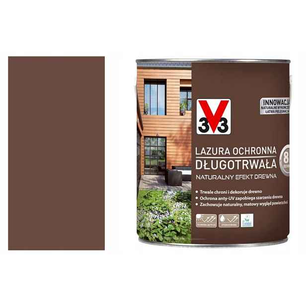 V33 Dlouhotrvající Lazura 8 Let kaštan 2,5 l