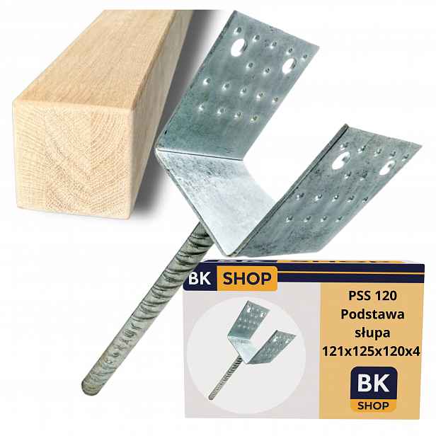 Základna Sloupku Kotvící Kolík Pss 120 Pro Zazdění Do Betonu 121x125x120x4 4 ks