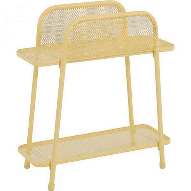 Žlutý kovový odkládací stolek na balkon ADDU MWH, výška 70 cm