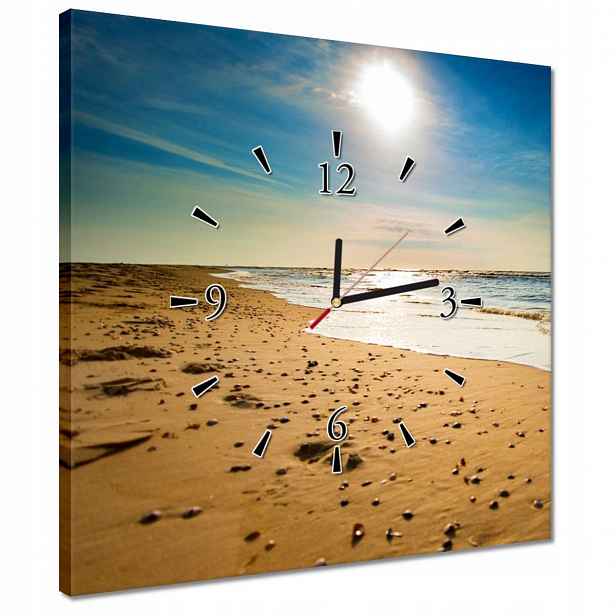Nástěnné hodiny 40x40 Krásný výhled na pláž
