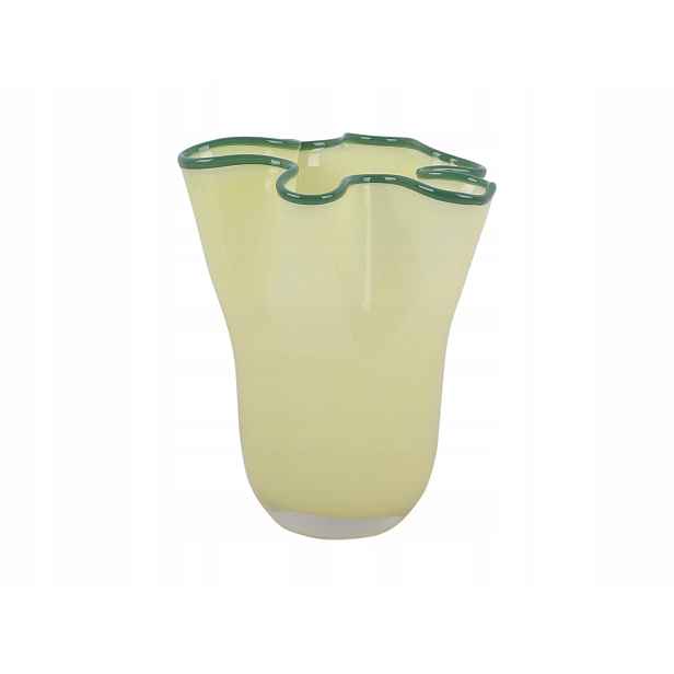 Skleněná Váza Na Květiny Na Kytice Zelená Moderní Glazovaná 22 cm