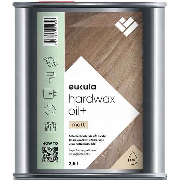 Eukula Hardwax Oil Plus Mat 2,5L olejovosk na dřevo a parkety
