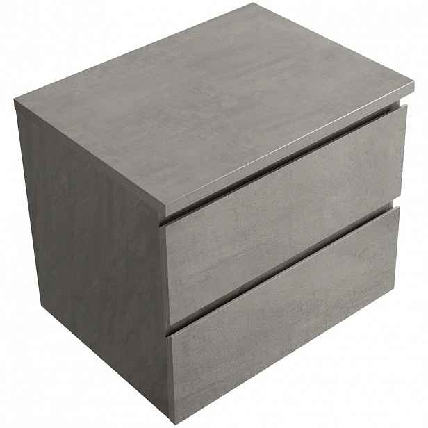 Koupelnová skříňka Carole - betonově šedá + deska pod umyvadlo Navira Pro - 36 mm - 60x51,6x46 cm