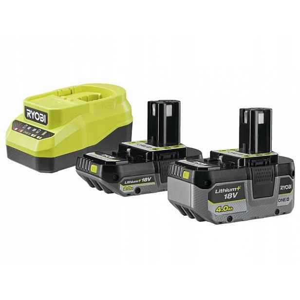 Set 2x Akumulátor 1x4Ah +1x2Ah 18V One+ Nabíječka 2A Ryobi RC18120A-242X