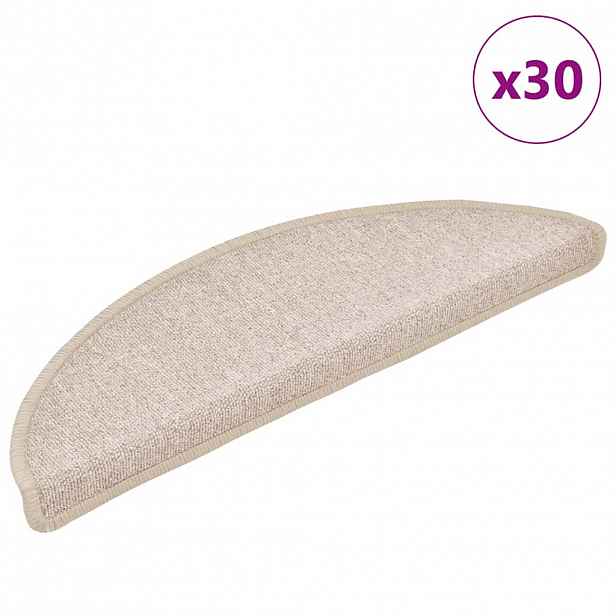 vidaXL Samolepicí schodové rohože 30 ks 56 x 17 x 3 cm Non-Slip Taupe