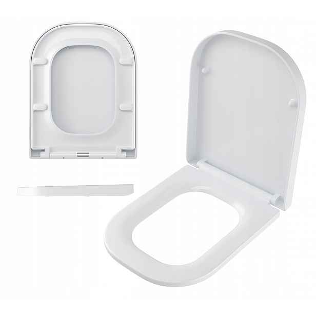 Wc Sedátko Na Toaletu, Polypropylen, Pomalu Padající, Odnímatelné, Bílá, Levná Barva