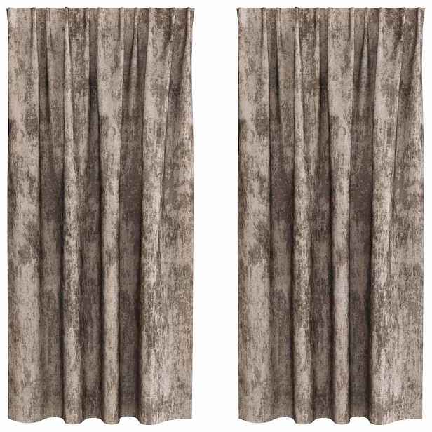 vidaXL Sametové závěsy 2 ks Cappuccino 175 x 140 cm samet