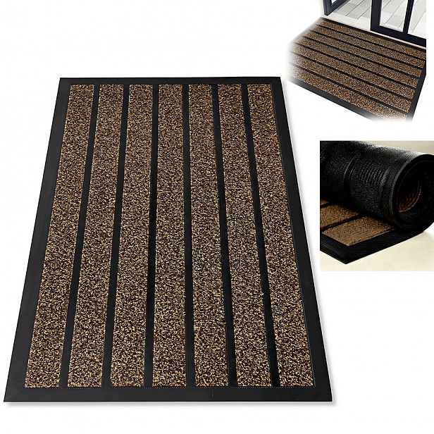 Vnější Stěrač Pod Dveře 60 x 90 Podložka Do Bot Velká Hnědá