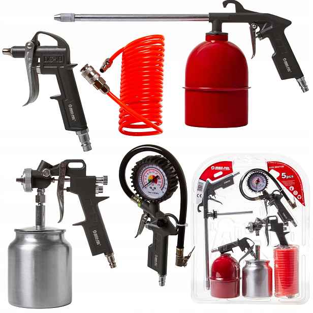 Pneumatická Sada 5v1 Pneumatických Nástrojů Pro Kompresor Kompresoru Kit