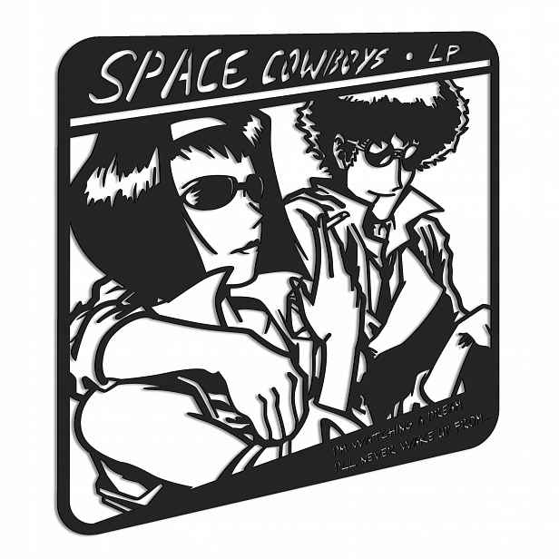 Dřevěný obraz Anime Spike Cowboy Bebop Nástěnná Dekorace 3D obraz Dárek